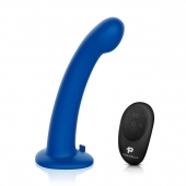 Синяя насадка Remote Control P-Spot G-Spot с черными трусиками - 20 см. - Pegasus - купить с доставкой в Красноярске