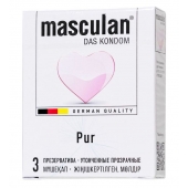 Супертонкие презервативы Masculan Pur - 3 шт. - Masculan - купить с доставкой в Красноярске