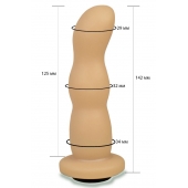 Телесная рельефная насадка Harness - 14,2 см. - LOVETOY (А-Полимер) - купить с доставкой в Красноярске