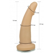 Телесная гладкая насадка Harness - 14,7 см. - LOVETOY (А-Полимер) - купить с доставкой в Красноярске