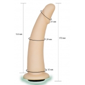 Телесная гладкая насадка-фаллоимитатор Harness - 17 см. - LOVETOY (А-Полимер) - купить с доставкой в Красноярске