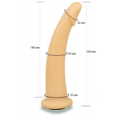 Телесная гладкая насадка-фаллоимитатор Harness - 20 см. - LOVETOY (А-Полимер) - купить с доставкой в Красноярске