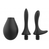 Черный анальный душ Nexus Anal Douche Set с 2 сменными насадками - Nexus Range - купить с доставкой в Красноярске