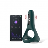 Изумрудное виброкольцо Magic Motion Rise с подхватом мошонки - Magic Motion - в Красноярске купить с доставкой
