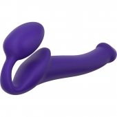 Фиолетовый безремневой страпон Silicone Bendable Strap-On - size M - Strap-on-me - купить с доставкой в Красноярске
