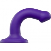 Фиолетовый фаллоимитатор-насадка Strap-On-Me Dildo Dual Density size S - 17 см. - Strap-on-me - купить с доставкой в Красноярске