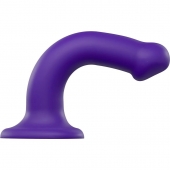Фиолетовый фаллоимитатор-насадка Strap-On-Me Dildo Dual Density size M - 18 см. - Strap-on-me - купить с доставкой в Красноярске