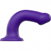 Фиолетовый фаллоимитатор-насадка Strap-On-Me Dildo Dual Density size L - 19 см. - Strap-on-me - купить с доставкой в Красноярске