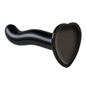Черный фаллоимитатор-насадка Strap-On-Me P G spot Dildo size S - 16,4 см. - Strap-on-me - купить с доставкой в Красноярске