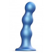 Голубая насадка Strap-On-Me Dildo Plug Balls size S - Strap-on-me - купить с доставкой в Красноярске