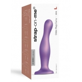 Фиолетовая насадка Strap-On-Me Dildo Plug Curvy size L - Strap-on-me - купить с доставкой в Красноярске