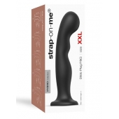 Черная насадка Strap-On-Me Dildo Plug P G size XXL - Strap-on-me - купить с доставкой в Красноярске