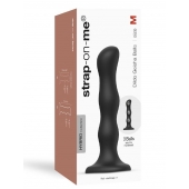 Черная насадка Strap-On-Me Dildo Geisha Balls size M - Strap-on-me - купить с доставкой в Красноярске