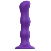 Фиолетовая насадка Strap-On-Me Dildo Geisha Balls size M - Strap-on-me - купить с доставкой в Красноярске