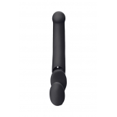 Черный безремневой вибрострапон Silicone Bendable Strap-On - size XL - Strap-on-me - купить с доставкой в Красноярске