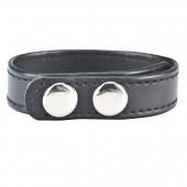 Кольцо на пенис SNAP COCK RING из искусственной кожи на клепках - BlueLine - в Красноярске купить с доставкой