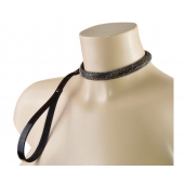 Эффектный сверкающий ошейник с поводком  Гламур - Sitabella - купить с доставкой в Красноярске