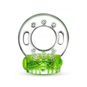 Зеленое эрекционное виброкольцо Arouser Vibrating C-Ring - Blush Novelties - в Красноярске купить с доставкой