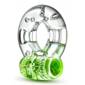 Зеленое эрекционное виброкольцо Arouser Vibrating C-Ring - Blush Novelties - в Красноярске купить с доставкой