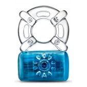 Синее эрекционное виброкольцо Pleaser Rechargeable C-Ring - Blush Novelties - в Красноярске купить с доставкой