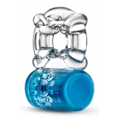 Синее эрекционное виброкольцо Pleaser Rechargeable C-Ring - Blush Novelties - в Красноярске купить с доставкой