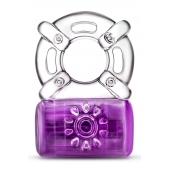 Фиолетовое эрекционное виброкольцо One Night Stand Vibrating C-Ring - Blush Novelties - в Красноярске купить с доставкой
