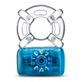 Синее эрекционное виброкольцо One Night Stand Vibrating C-Ring - Blush Novelties - в Красноярске купить с доставкой