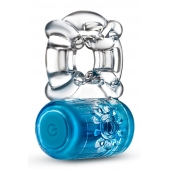 Синее эрекционное виброкольцо One Night Stand Vibrating C-Ring - Blush Novelties - в Красноярске купить с доставкой
