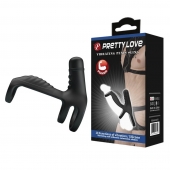 Черная вибронасадка на пенис Vibrating Penis Sling - Baile - в Красноярске купить с доставкой