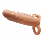 Телесная удлиняющая насадка Penis Sleeve Emmitt - 17 см. - Baile - в Красноярске купить с доставкой