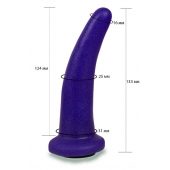 Фиолетовая гладкая изогнутая насадка-плаг - 13,3 см. - LOVETOY (А-Полимер) - купить с доставкой в Красноярске