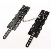 Узорчатые кожаные оковы с регулируемыми ремешками - Crazy Handmade - купить с доставкой в Красноярске