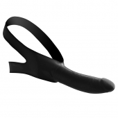 Черный кляп-страпон Masters Mini Face Fuck Strap-On - 14 см. - XR Brands - купить с доставкой в Красноярске