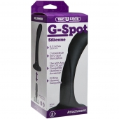 Черная изогнутая насадка Vac-U-Lock G-Spot - 16,5 см. - Doc Johnson - купить с доставкой в Красноярске