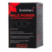 Капсулы для мужчин Erotichard male power с пантогематогеном - 20 капсул (0,370 гр.) - Erotic Hard - купить с доставкой в Красноярске