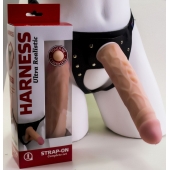 Насадка-фаллос в комплекте с трусиками Harness - 21,6 см. - LOVETOY (А-Полимер) - купить с доставкой в Красноярске
