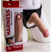 Страпон Harness из двух предметов: регулируемые трусики и насадка-фаллос - 17,5 см. - LOVETOY (А-Полимер) - купить с доставкой в Красноярске