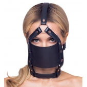 Черный намордник с кляпом-шаром Head Harness With A Gag - Orion - купить с доставкой в Красноярске