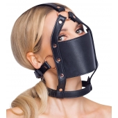 Черный намордник с кляпом-шаром Head Harness With A Gag - Orion - купить с доставкой в Красноярске