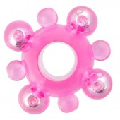 Эрекционное кольцо c бусинками - Toyfa Basic - в Красноярске купить с доставкой