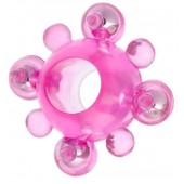 Эрекционное кольцо c бусинками - Toyfa Basic - в Красноярске купить с доставкой