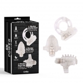 Набор из 3 прозрачных эрекционных колец с вибрацией Teasers Ring Kit - Chisa - в Красноярске купить с доставкой