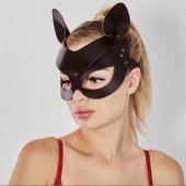 Коричневая кожаная маска  Кошечка - Sitabella - купить с доставкой в Красноярске