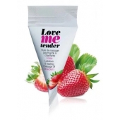 Съедобное согревающее массажное масло Love Me Tender Strawberry с ароматом клубники - 10 мл. - Love to Love - купить с доставкой в Красноярске