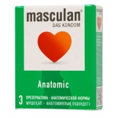 Презервативы анатомической формы Masculan Anatomic - 3 шт. - Masculan - купить с доставкой в Красноярске