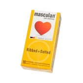 Презервативы с колечками и пупырышками Masculan Ribbed+Dotted - 10 шт. - Masculan - купить с доставкой в Красноярске