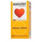 Презервативы с колечками и пупырышками Masculan Ribbed+Dotted - 10 шт. - Masculan - купить с доставкой в Красноярске