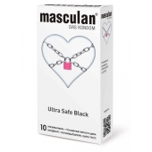 Ультрапрочные презервативы Masculan Ultra Safe Black - 10 шт. - Masculan - купить с доставкой в Красноярске