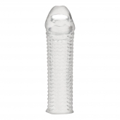 Текстурированная насадка на пенис Clear Textured Penis Enhancing Sleeve Extension - 16,5 см. - BlueLine - в Красноярске купить с доставкой