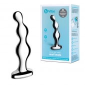 Стальной анальный фаллоимитатор для простаты Stainless Steel Anal Beads - 13 см. - b-Vibe - в Красноярске купить с доставкой